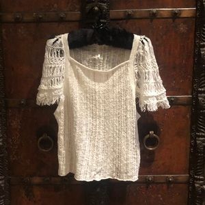 NEW!! Free People Blackbird Crochet Top
